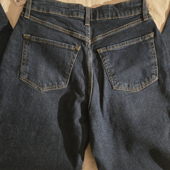 Old Navy Jeans Size 8 Tall Curvy O.G. Straight Secret Slim High Rise Raw Hem NWT - Picture 5 of 7